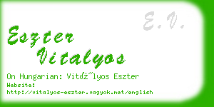 eszter vitalyos business card